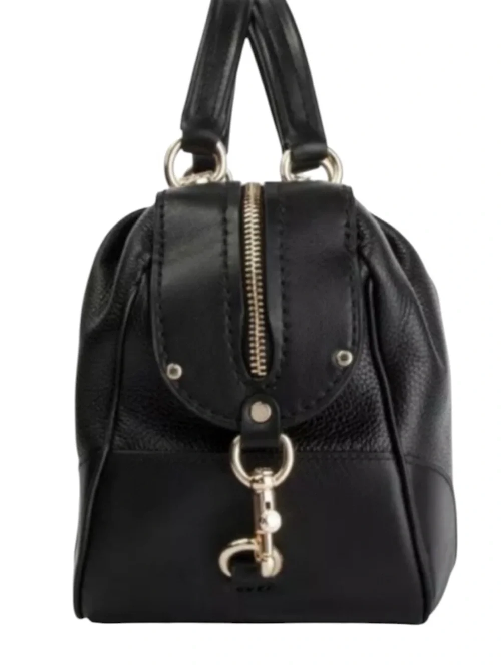 EUC Coach Lane Black Leather Satchel With Gold-Tone Hardware Dustbag Included - Picture 6 of 16